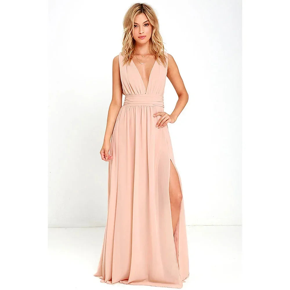 Sexy Robe Longue Dos Nu Femme