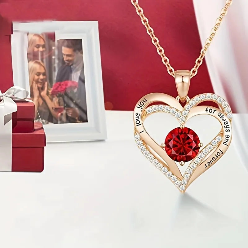 Luxury Zircon Pendant Necklaces with Gift Box