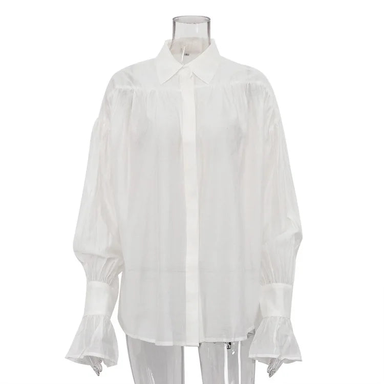 Chemise Femme Décontractée Transparente