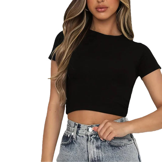 Crop top a manches courtes