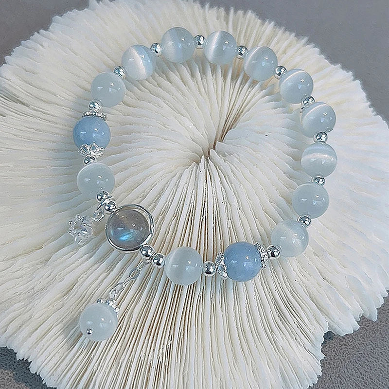 Bracelet de Cristal Bleu Opale