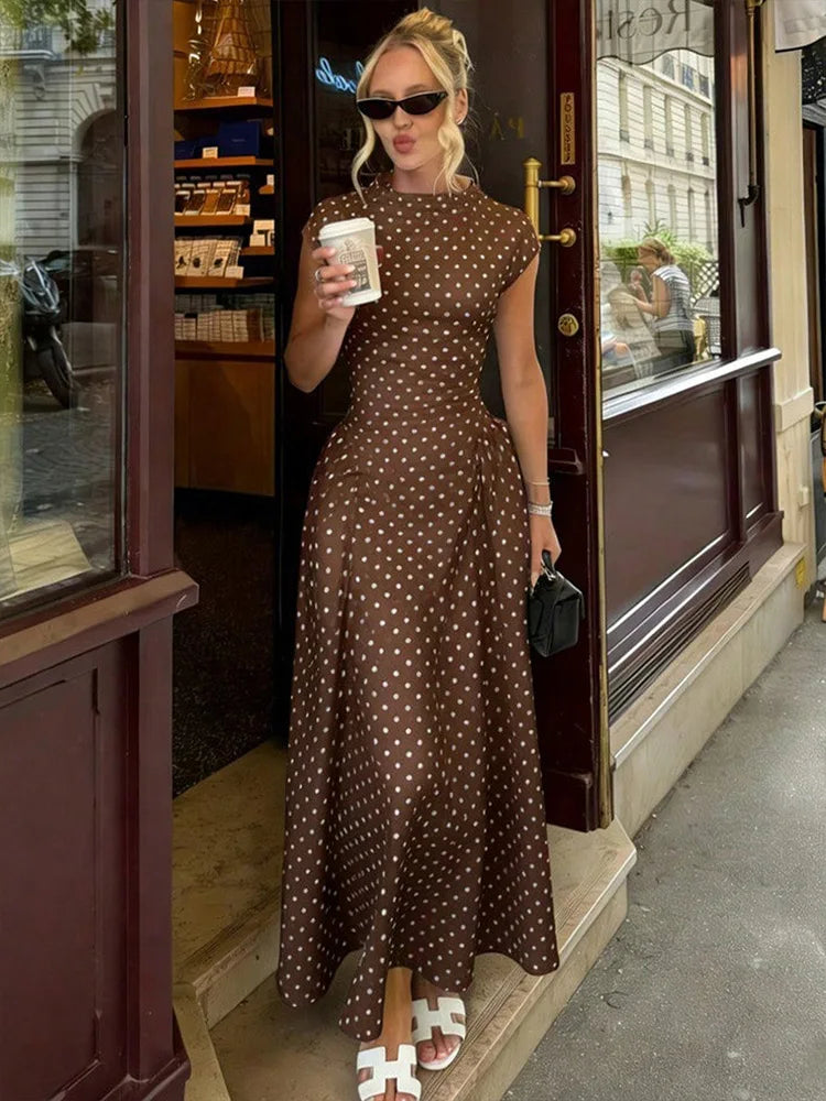 Robe Femme Vintage à Pois