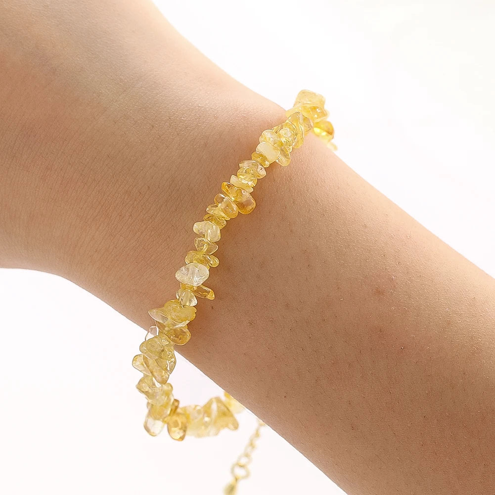 Bracelet en citrine naturelle