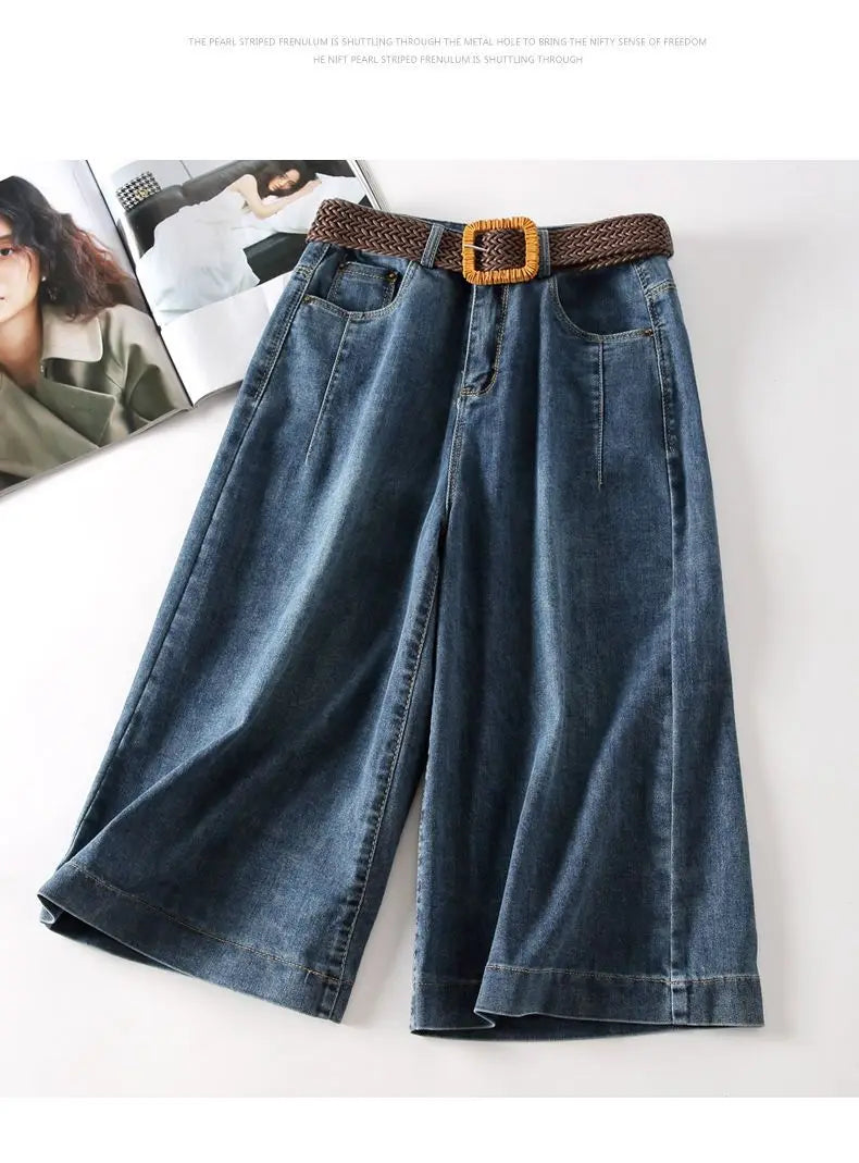 Short en Jean Bleu Femme