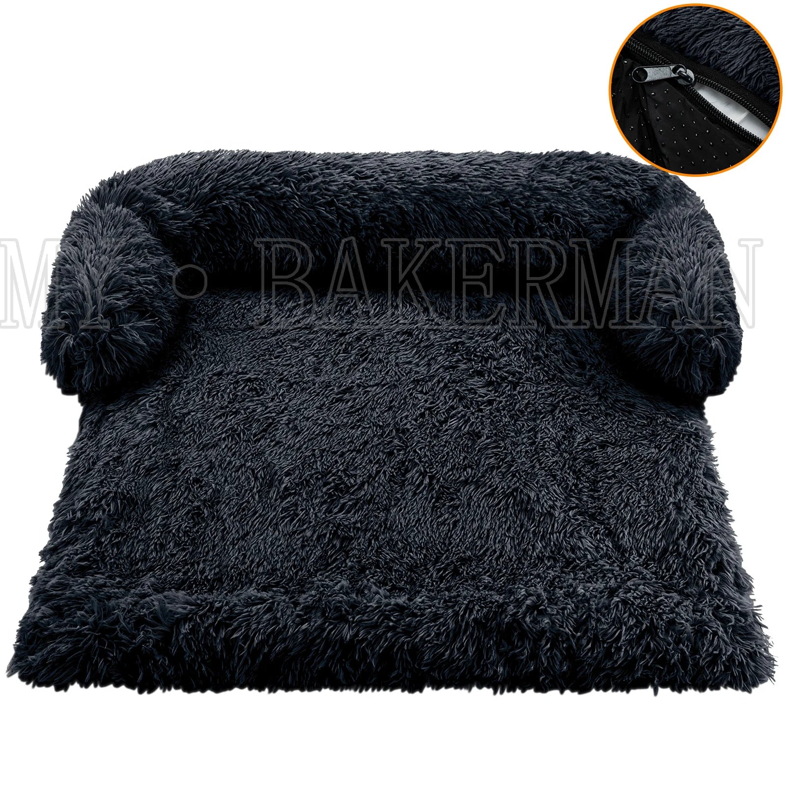 Dog Bed Faux Fur Washable Round Square Pillow