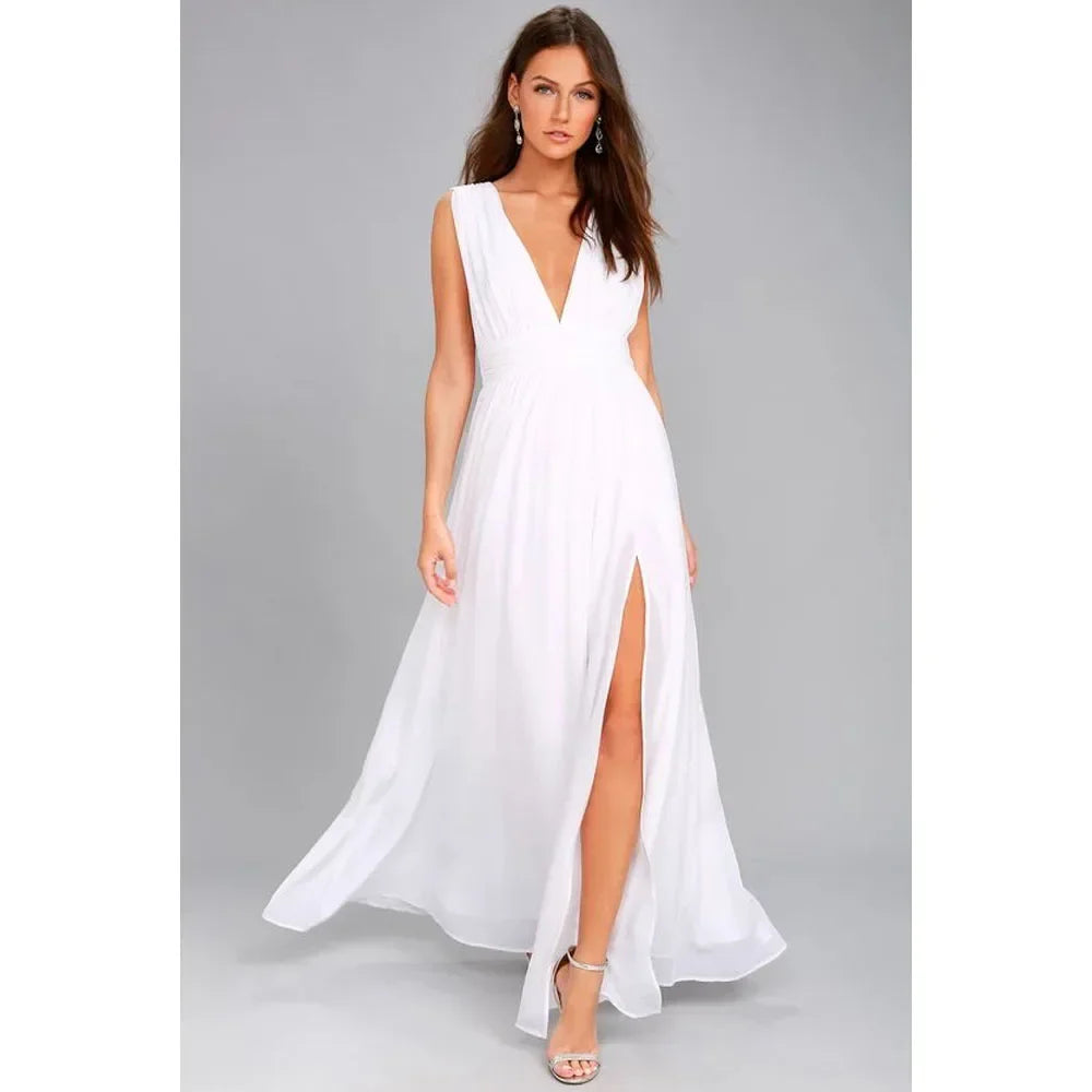 Sexy Robe Longue Dos Nu Femme