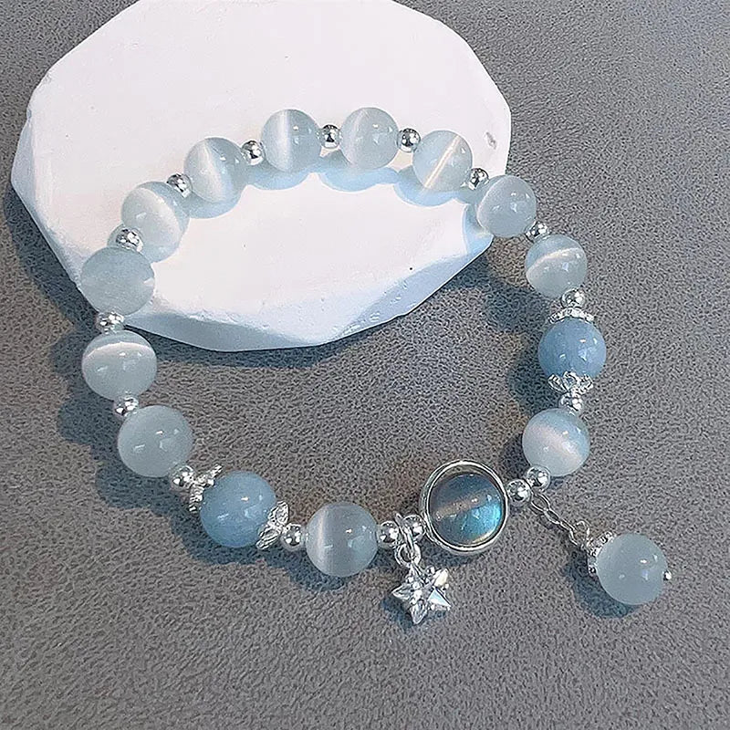 Bracelet de Cristal Bleu Opale