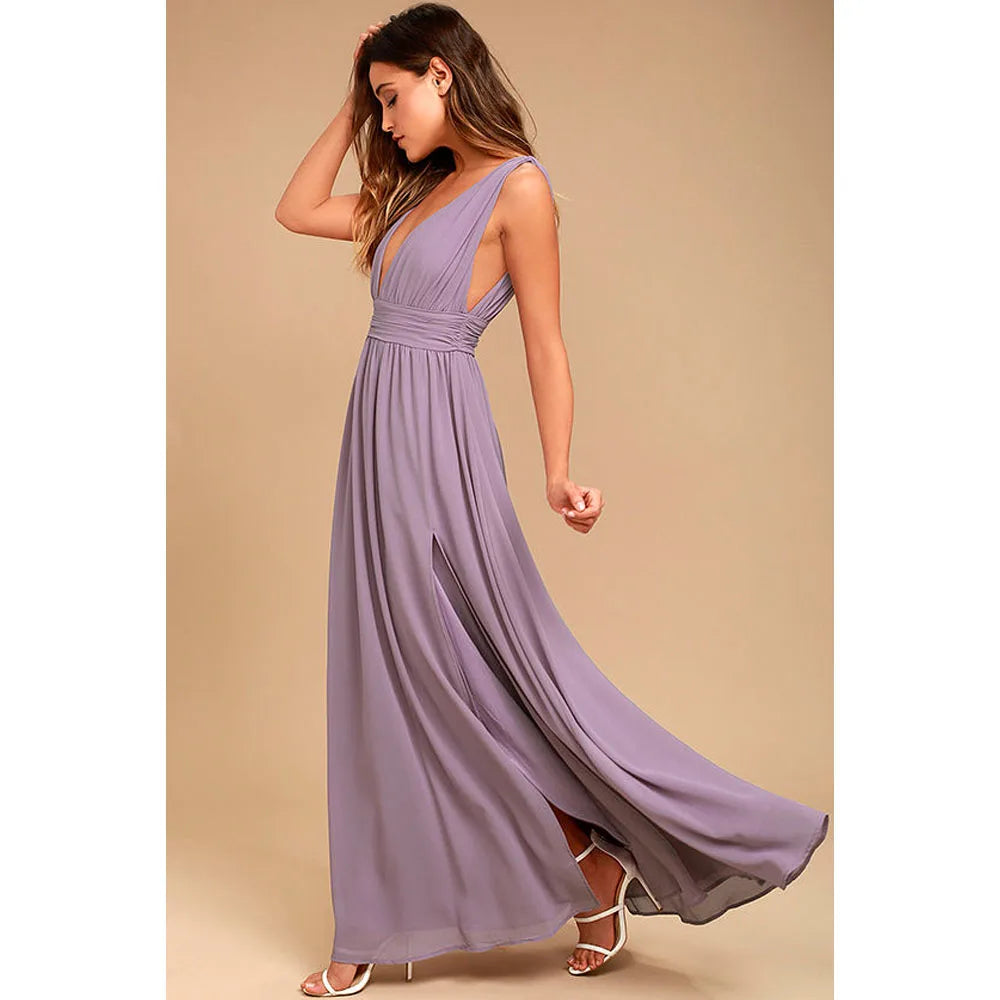 Sexy Robe Longue Dos Nu Femme