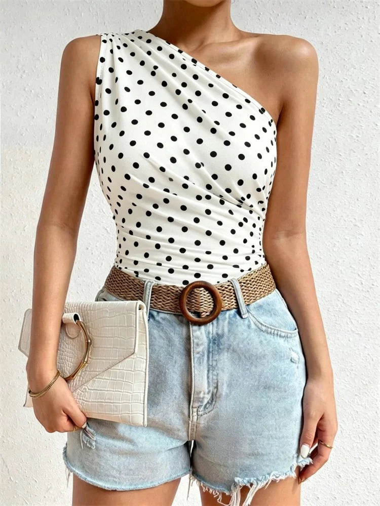 Top Femme Asymétrique à Une Épaule