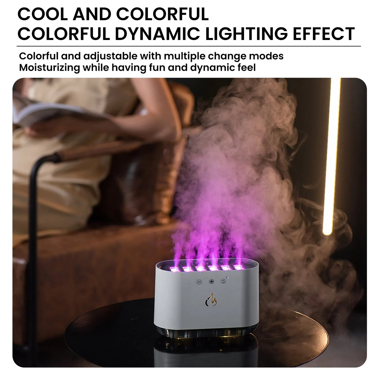 Humidificateur d'air maison 900ML RGB lumière LED