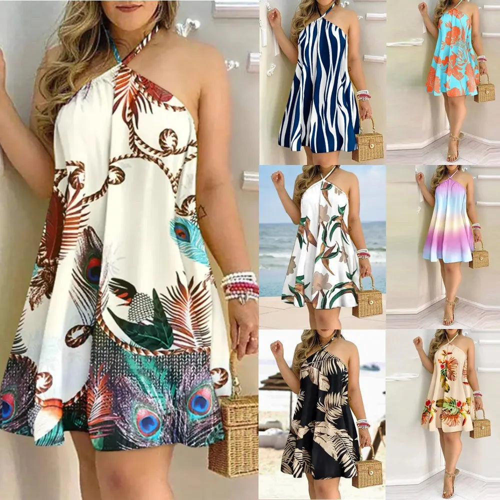 Summer Print, Straps, Baggy Dress