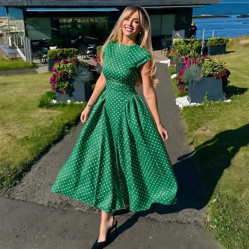 Robe Femme Vintage à Pois