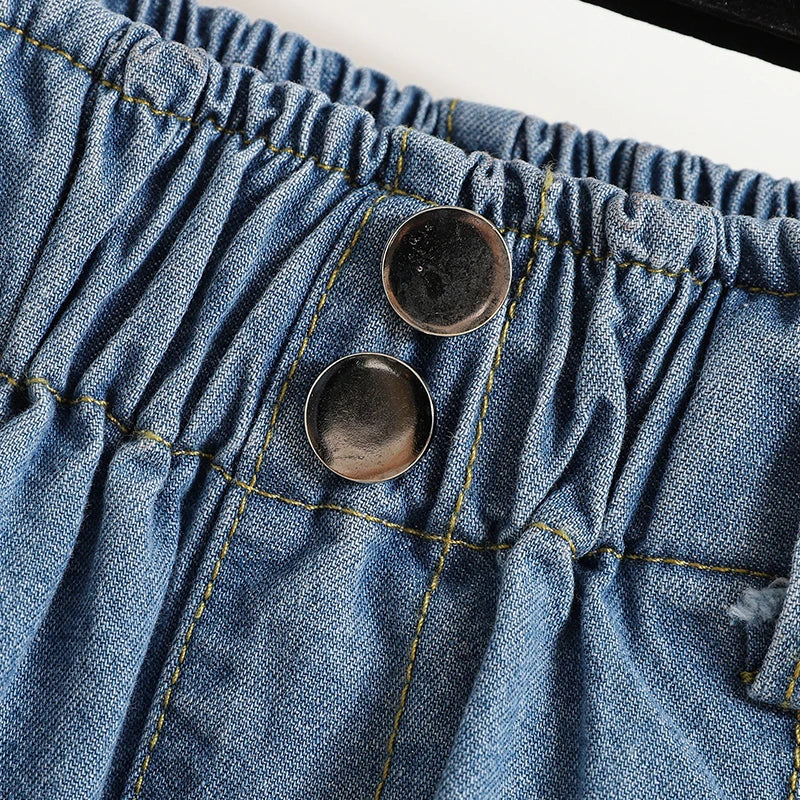 Short en Jean Femme Taille Haute