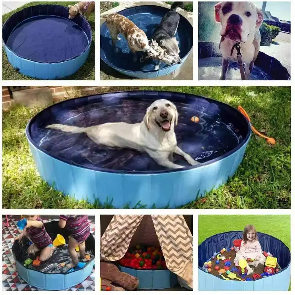 Piscine Pliable en PVC Imperméable et Résistante pour Chiens